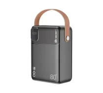 Tracer Tracer 47826 Prime-V8 80000mAh QC22.5W+PD20W Power Bank, Black