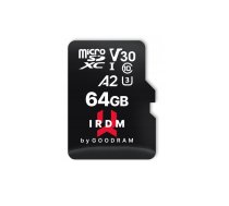GoodRam GoodRam atmiņas karte IRDM 64GB microSD UHS-I U3 A2 A2 V30 ar adapteri
