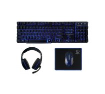 RebelTec Rebeltec vadu spēļu komplekts tastatūra + austiņas + pele + peles paliktnis SHERMAN