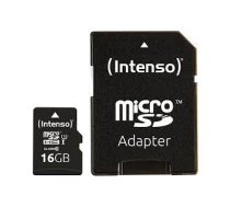 Atmiņas karte MEMORY MICRO SDHC 16GB UHS-I/W/ADAPTER 3423470 INTENSO