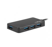 Kabelis Natec USB 3.0 HUB, Silkworm, 4-Port, Black | Natec | 4 Port Hub With USB 3.0 | Silkworm NHU-1343 | Black | USB Type-C | 0.15 m