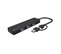 Kabelis Natec USB 3.0 HUB, Mayfly, 4-Port, Black | Natec | USB 3.0 HUB, Mayfly, 4-Port | Moth NHU-1342 | Black | 0.15 m