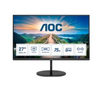 Monitors AOC | LCD Monitor | Q27V4EA | 27 " | IPS | QHD | 16:9 | 75 Hz | 4 ms | 2560 x 1440 | 250 cd/m² | Headphone out | HDMI ports quantity 1 | Warranty 36 month(s)