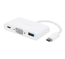 Kabelis Vivanco adapteris USB-C - VGA 3in1 (45386)