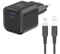 SWISSTEN Swissten Travel Charger GaN USB-C 35W PD + Data Cable USB-C - Lightning 1.2m (22070250)