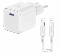 SWISSTEN Swissten Travel Charger GaN USB-C 35W PD + Data Cable USB-C - USB-C 1.2m (22070220)