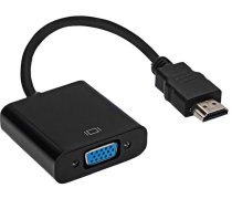 RoGer Adapter to Transfer HDMI to VGA (+Audio) Black (RG-HDMI-VGA-ADAU-BK)