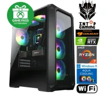 INTOP AQUA | AMD Ryzen 7 5700X, 16GB, 500GB, RTX 5050, Win11H, melns