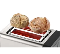 Bosch | DesignLine Toaster | TAT4P420 | Power 970 W | Number of slots 2 | Housing material Stainless Steel | Stainless steel/Black