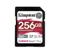 Kingston Canvas React Plus SD atmiņas karte | 256 GB | SDR2V6/256GB
