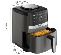 TEFAL Air Fryer | Easy Fry Silence EY551HE0 | Power 1650 W | Capacity 5 L | Gray