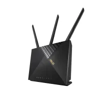 ASUS 4G-AX56 bezvadu maršrutētājs Gigabit Ethernet Divu joslu (2.4 GHz / 5 GHz) Melns