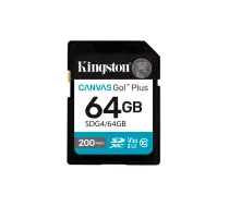 Kingston Canvas Go! Plus 64GB SDXC SD karte 200MB/s C10 UHS-I U3 V30