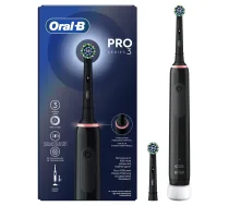Oral-B Pro 3 Pro3 3000 Pieaugušo rotējoši-oscilējoša zobu birste Melna