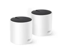 TP-Link DECO X55 (2-Pack) tīkla komplekts – Wi-Fi 6 mesh sistēma, balta, iekšējās antenas