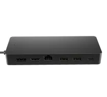 HP Universal USB-C Multiport Hub, vadu, USB 3.2 Gen 2 (3.1 Gen 2) Type-C, 10/100/1000 Mbit/s, melns, 4K Ultra HD