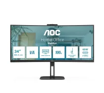 AOC CU34V5CW 34 collu līkts monitors WQHD, USB-C, Windows Hello