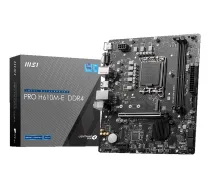 Mātesplate MSI PRO H610M-E DDR4 LGA 1700 micro ATX, Intel H610, 2x DDR4 DIMM, max 64GB, M.2, 4x SATA III, HDMI 2.1