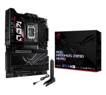 Mātesplate ASUS ROG MAXIMUS Z890 HERO — Intel Z890, LGA 1851, ATX, DDR5, 4 DIMM, 6x M.2, Wi‑Fi 7, 2.5Gb LAN