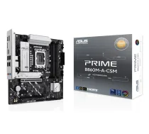 Mātesplate ASUS PRIME B860M-A-CSM — Intel B860, LGA 1851, micro ATX, DDR5, 4 DIMM, 256 GB, 2.5 Gb Ethernet, 4x SATA III, M.2, 1x PCIe x16