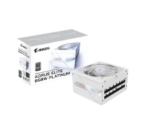 Barošanas bloks GIGABYTE AORUS ELITE P850W 850W ATX 80 PLUS Platinum pilnībā modulārs balts 120mm ventilators