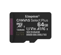Kingston Technology 64GB microSDXC Canvas Select Plus Gen3 100R A1 bez adaptera