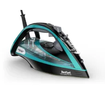 Tefal Ultimate Pure FV9844 sausā un tvaika gludeklis, Durilium Autoclean zole, 3200 W, melns, zils