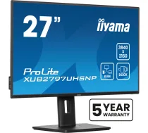 iiyama ProLite XUB2797UHSNP-B1 dators monitors 68.6 cm (27 colli) 3840 x 2160 pikseļi 4K Ultra HD LED Melns