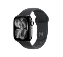 APPLE Watch Series 11 GPS 42mm Jet Black Aluminium Case ar Black Sport Siksnu M/L