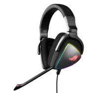 ASUS ROG Delta vadu spēļu austiņas, loka dizains, melnas