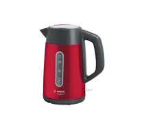 Elektriskā tējkanna Bosch TWK4P434 — 1.7 L, 2400 W, Melna/Sarkana