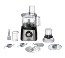 Virtuves kombains Bosch MCM3401M, 800 W, 2,3 L, melns/nerūsējošs tērauds