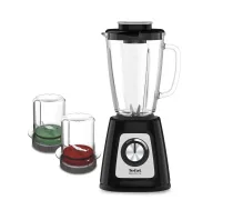 Galda blenderis Tefal BlendForce II BL4388 — 800 W, 1,25 L stikla trauks, ledus drupināšana, melns/brushed steel