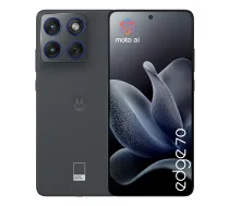 Viedtālrunis Motorola edge 70 — 6.7 collu P-OLED 120Hz, Snapdragon 2.8 GHz, 12 GB RAM, 512 GB, 4800 mAh, Divas SIM (Nano + eSIM), IP68/IP69, Pelēks