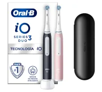 Oral-B iO3 Duo pieauguЕЎo vibrД“joЕЎa zobu birste, melna, rozДЃ, balta