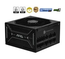 MSI MAG A850GLS PCIE5 barošanas bloks 850 W 24-pin ATX ATX Melns