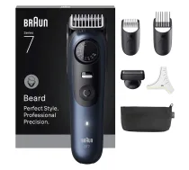 Braun bārdas trimmeris BT7520, 40 soļi, 0.5–20 mm, akumulators, slapjš/sauss, melns/zils