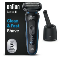 Braun Series 5 52-B7000cc Skūšanās mašīna ar trimmeri, melna, Li-Ion akumulators