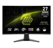MSI MAG 27CQ6F 27 collu izliekts WQHD monitors 2560x1440 180Hz 0.5ms