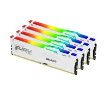 Kingston Technology FURY Beast 128GB (4x32GB) DDR5 5600MT/s CL40 DIMM balts RGB XMP