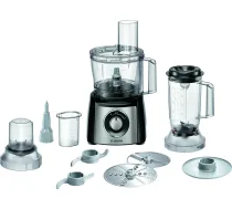 Virtuves kombains Bosch MCM3PM386 — 900 W motors, 2.3 L bļoda, melns/caurspīdīgs