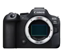 Bezspoguļa kamera Canon EOS R6 Mark II (MILC korpuss) – 24,2 MP, CMOS, 4K video, 3 collu skārienekrāns, Wi‑Fi, 1/8000 s aizvars, 0,588 kg, melna
