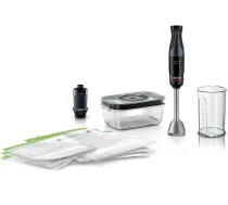 Bosch Serie 4 MSM4B6V2 rokas blenderis — 1000 W, 1,2 L trauks, noņemams kāts, melns