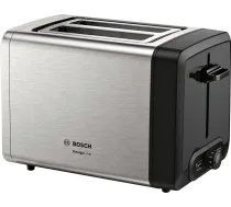 Bosch TAT4P420 tosteris 2 šķēlēm 970 W Melns, Nerūsējošs tērauds