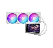 All-in-one šķidruma dzesētājs ASUS ROG RYUO IV 360 ARGB WHT — 360 mm radiators, 120 mm ventilatori, Balts