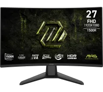 27 collu MSI MAG 274CF X24 izliekts Rapid VA monitors, Full HD 1920×1080, 0,5 ms, 300 cd/m², VESA, melns