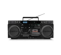 Mūzikas sistēma MEDION LIFE P66538 — 20 W, 2-virzienu skaļruņi, DAB+/FM/PLL, Bluetooth, LCD ekrāns, melna