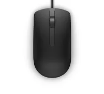 DELL vadu pele MS116 - Melna, Ambidextra, Optiska, USB Type-A, 1000 DPI