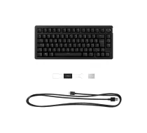 Mehāniskā spēļu tastatūra Kingston (HyperX) Alloy Rise 75 — kompakts 75% izkārtojums, vadu, modelis 7G7A4AA#ABD
