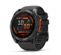 Garmin Fenix 8 3.56 cm (1.4) AMOLED 51 mm Digitālais 454 x 454 pikseļi Skārienekrāns Titāns Wi-Fi GPS (satelīts)